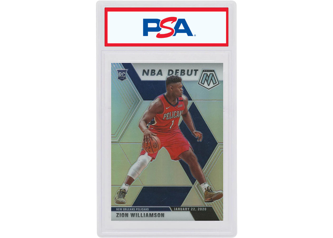 Zion Williamson 2019 Panini Mosaic NBA Debut Rookie Silver #269 (PSA or BGS Graded)