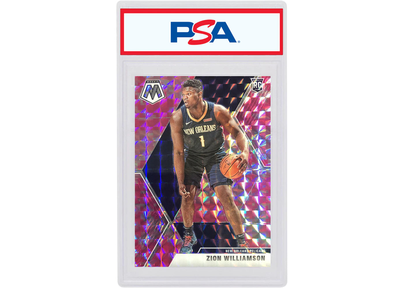 Zion Williamson 2019 Panini Mosaic Rookie Camo Pink #209 (PSA or BGS Graded)