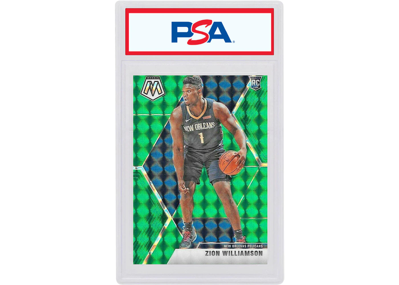 Zion Williamson 2019 Panini Mosaic Rookie Green #209 (PSA or BGS Graded)