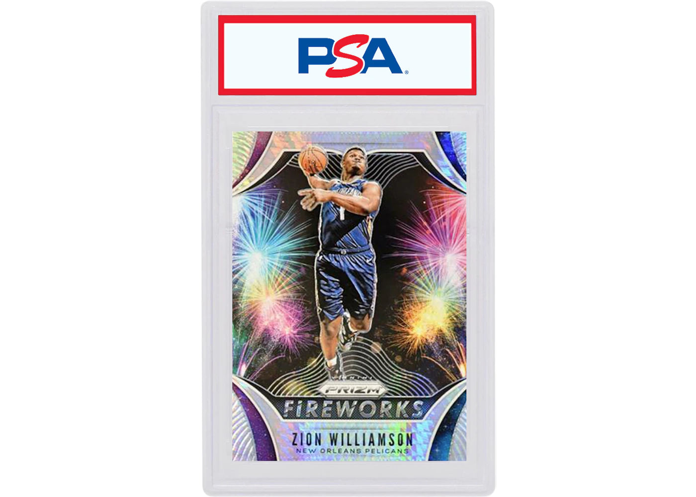 Zion Williamson 2019 Panini Prizm Fireworks Rookie Hyper #26 (PSA or BGS Graded)