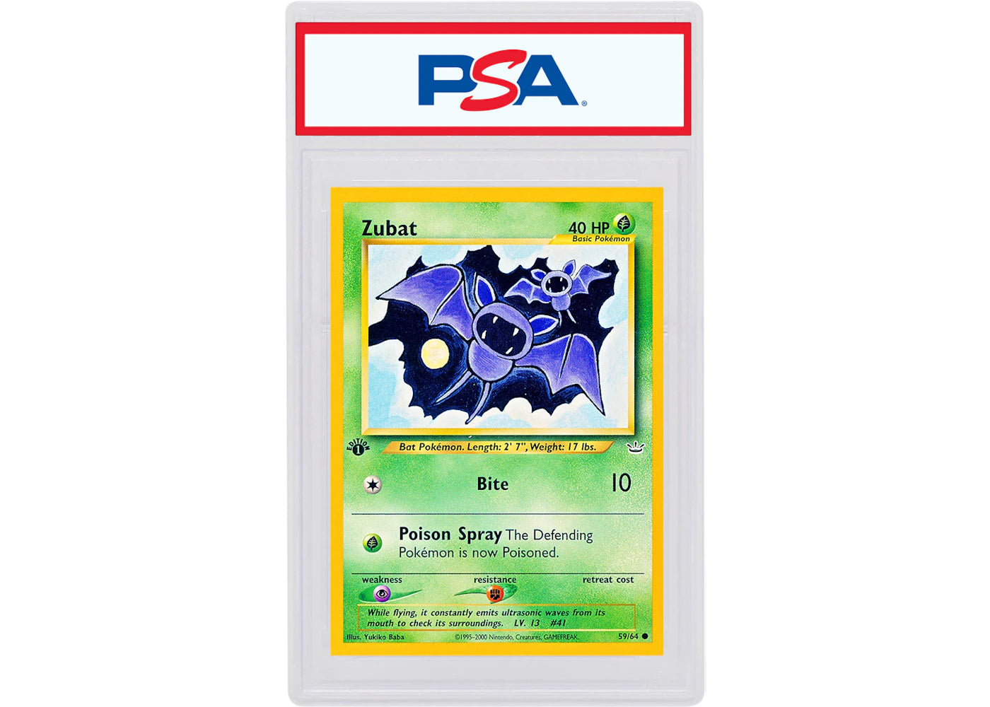 Zubat 2001 Pokemon TCG Neo Revelation 1st Edition #59/64 (PSA or BGS Graded)
