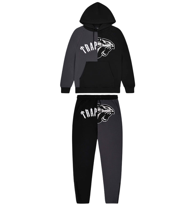 Trapstar London Arch Shooters Hoodie Tracksuit – Black/Grey