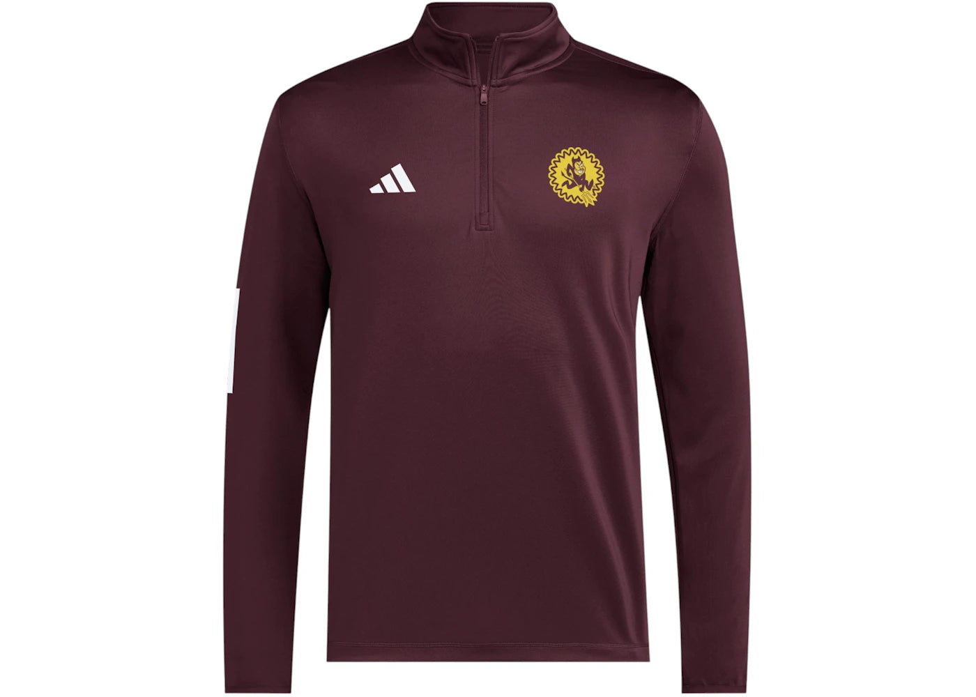 adidas 1/Zip Golf Jacket Team Maroon White Ncaa-Asu-7za
