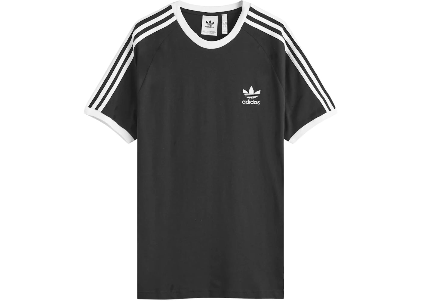 adidas 3 Stripe T-shirt Black