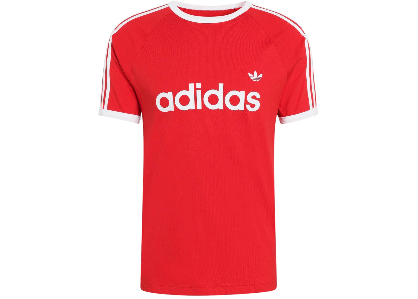 adidas 3-Stripes Slim Ringer T-Shirt Better Scarlet
