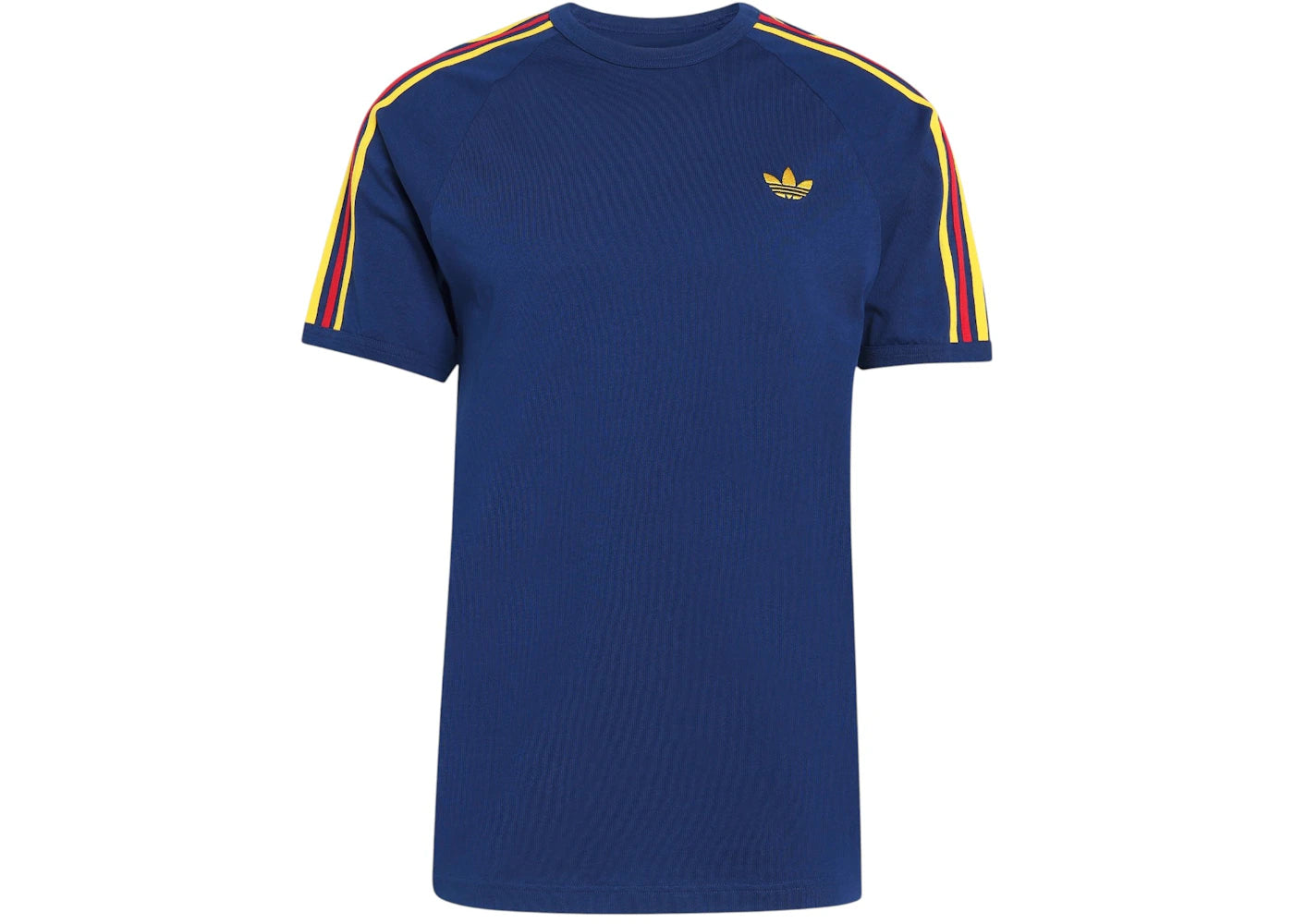 adidas 3-Stripes T-Shirt Dark Blue Crew Yellow Power Blue