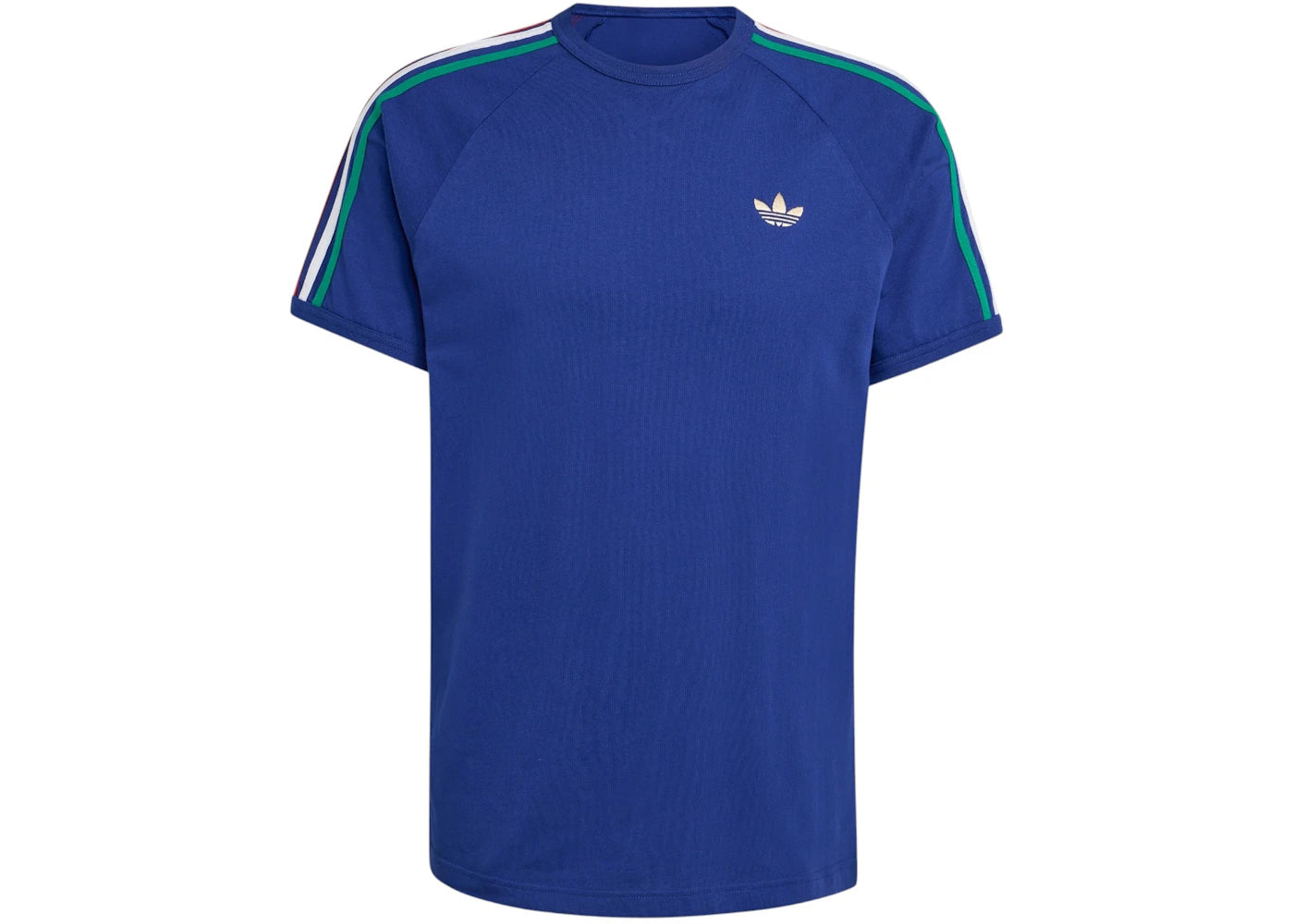 adidas 3-Stripes T-Shirt Victory Blue Bold Green White