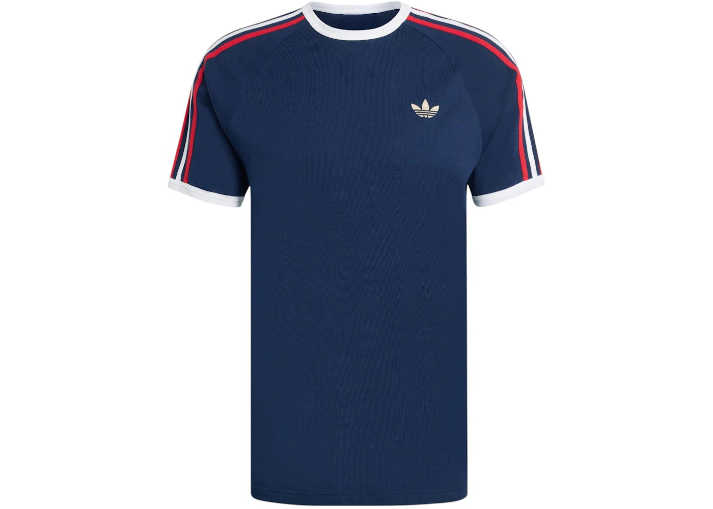 adidas 3-Stripes Tee Night Indigo Better Scarlet White