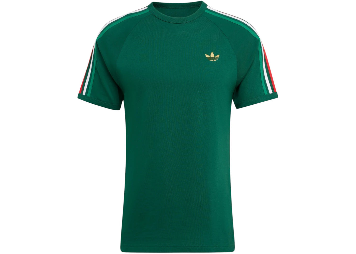 adidas 3-Stripes Tee Team Dark Green Bold Green White