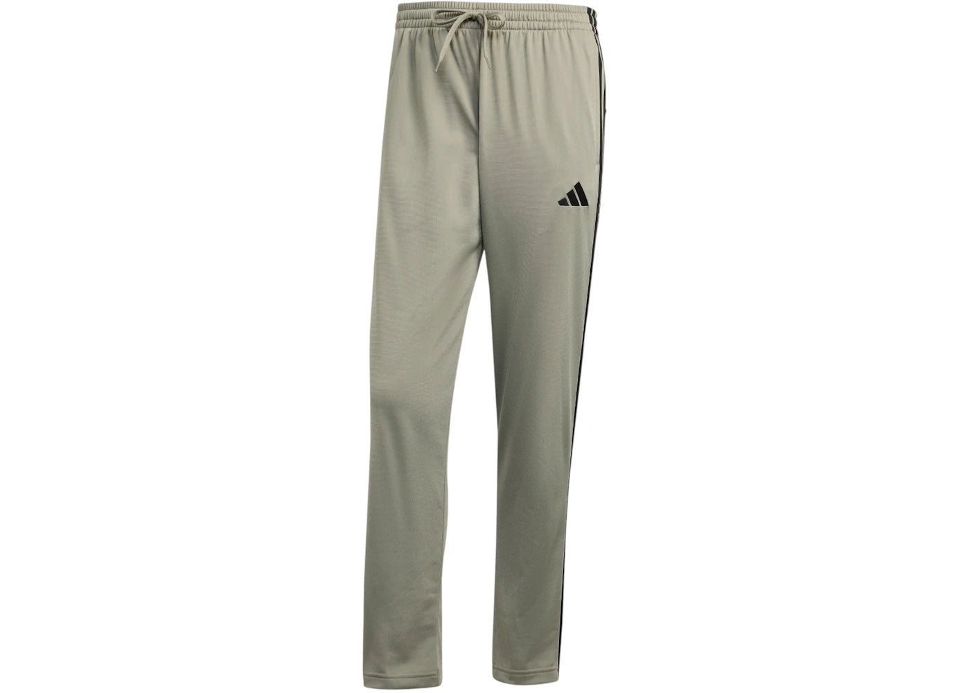 adidas 3-Stripes Tricot Regular-Fit Open Hem Track Pants Silver Pebble
