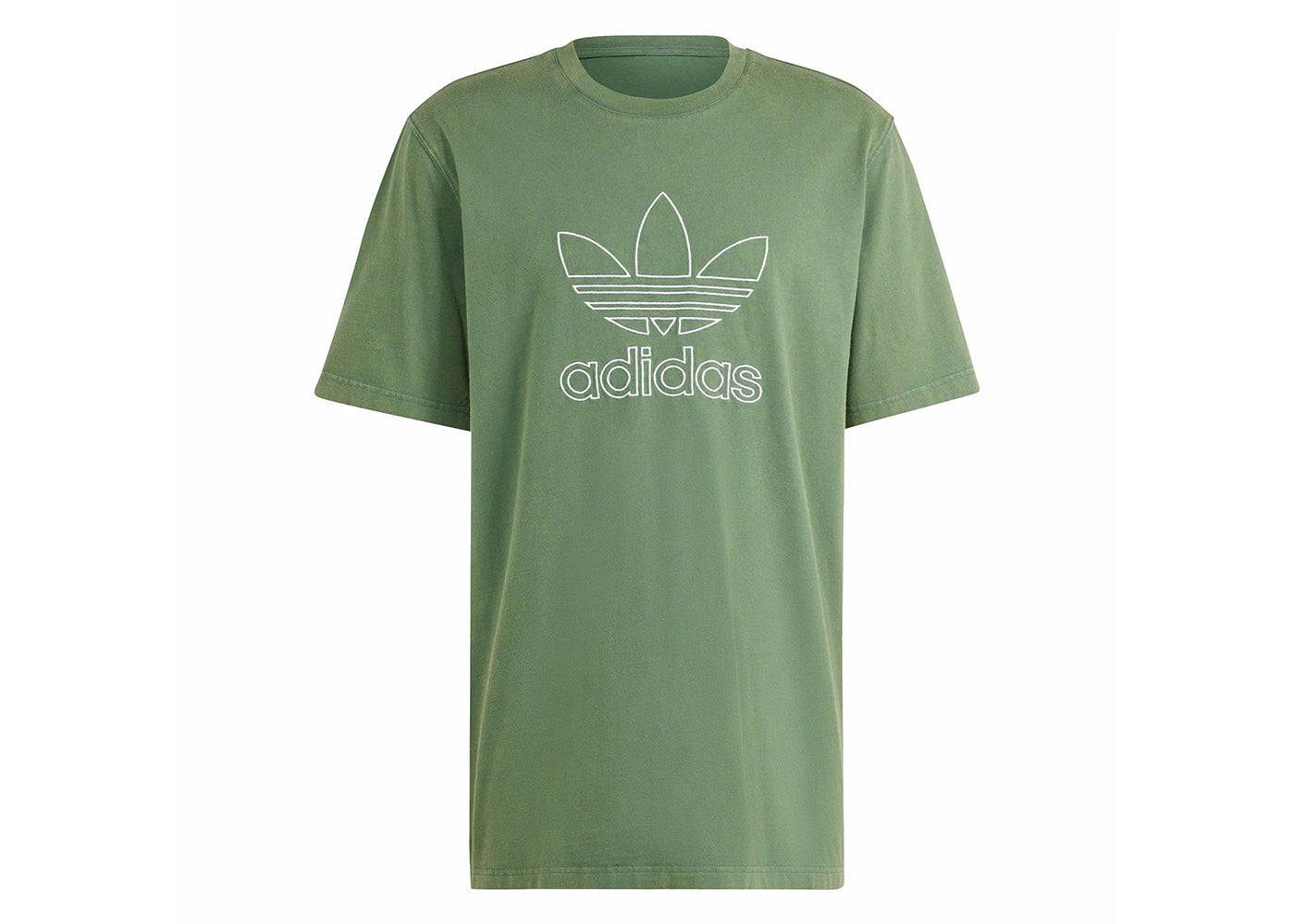 adidas Adicolor Outline Trefoil Tee Green Oxide
