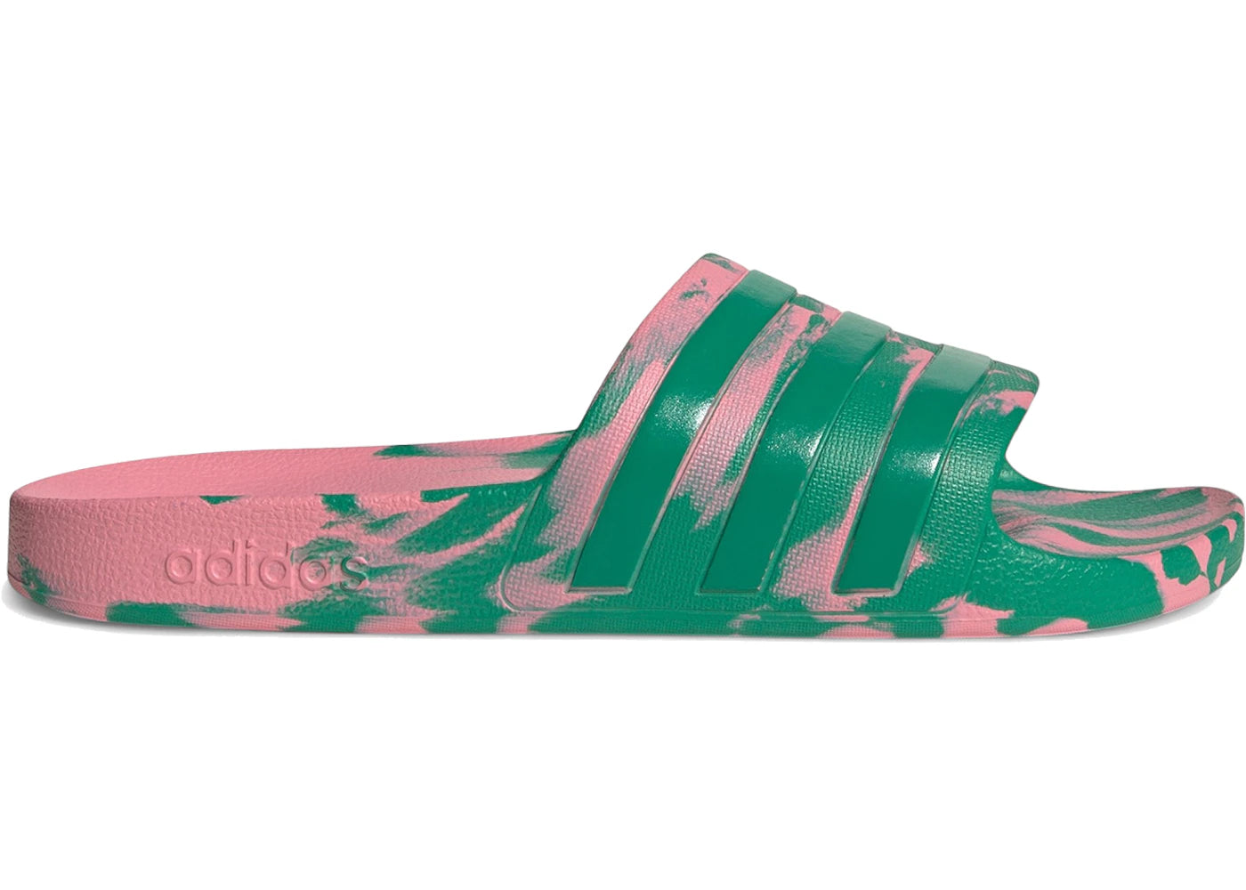 adidas Adilette Aqua Slides Bliss Pink Court Green