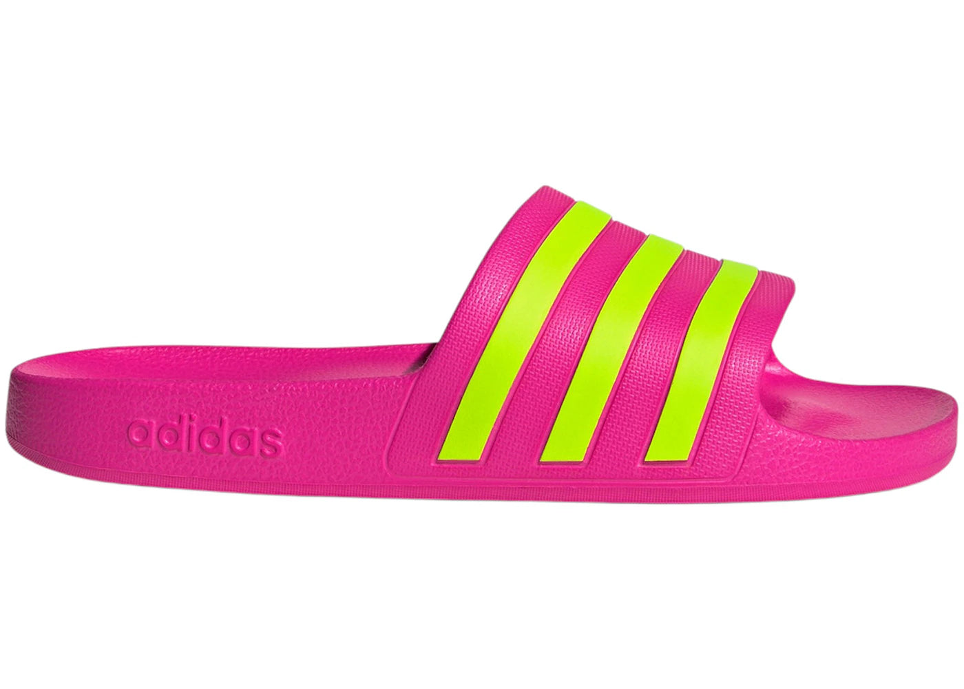 adidas Adilette Aqua Slides Shock Pink Solar Slime (Women's)