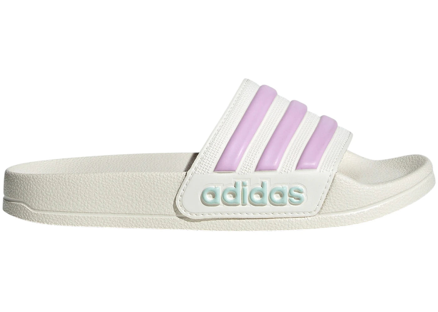 adidas Adilette Shower Slides Off White Bliss Lilac Halo Mint (GS)