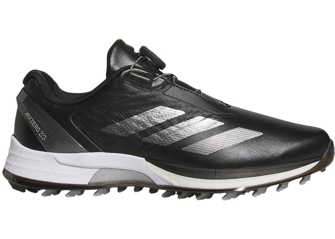 adidas Adizero ZG Lo BOA Spikeless Golf Black Silver Metallic
