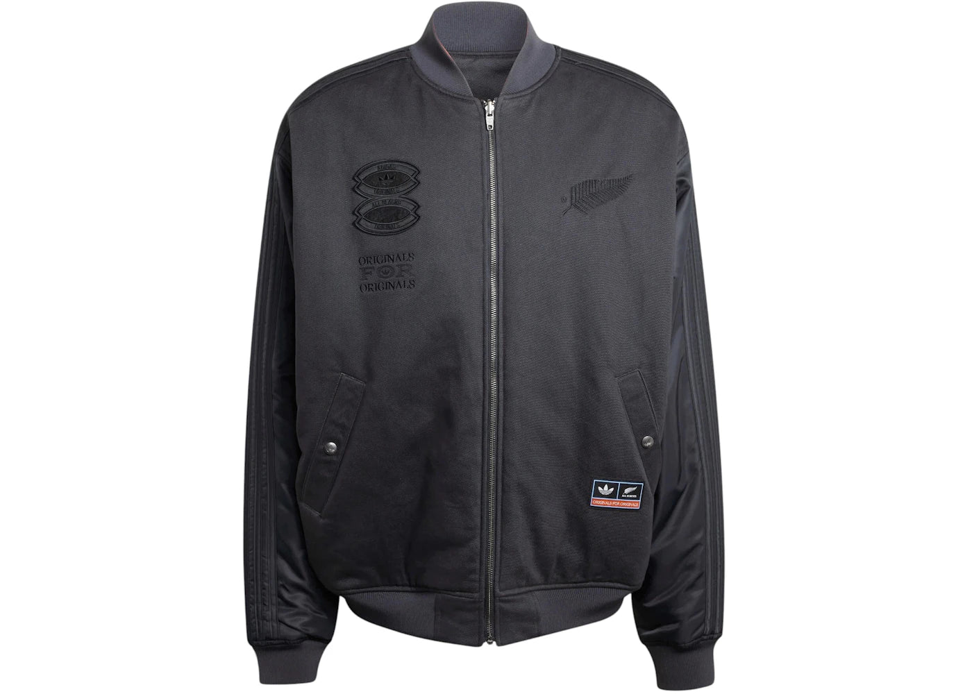 adidas & All Blacks Reversible Team Bomber Jacket Black Carbon