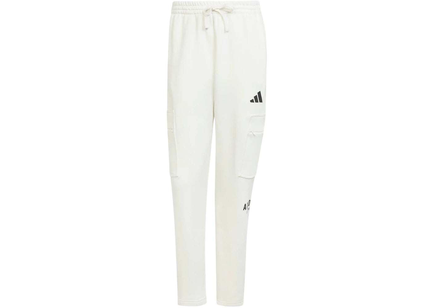 adidas All Szn Fleece Graphic Loose Cargo Pants Off White Black