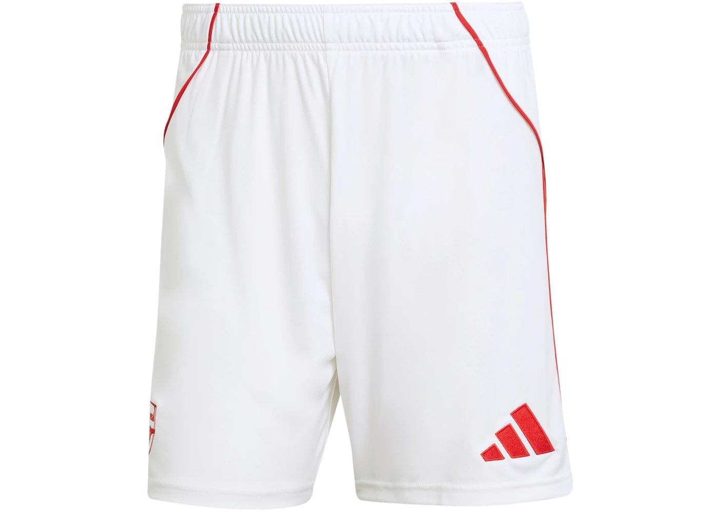 adidas Arsenal 25/26 Home Shorts White Better Scarlet