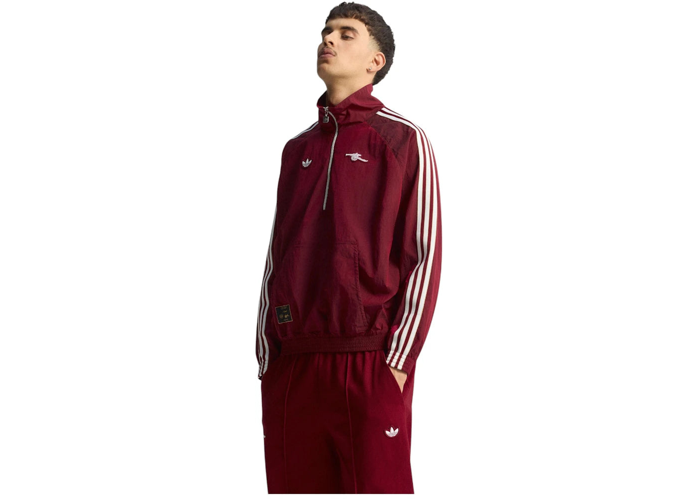 adidas Arsenal Terrace Icons Half-Zip Jacket Team Coll Burgundy 2