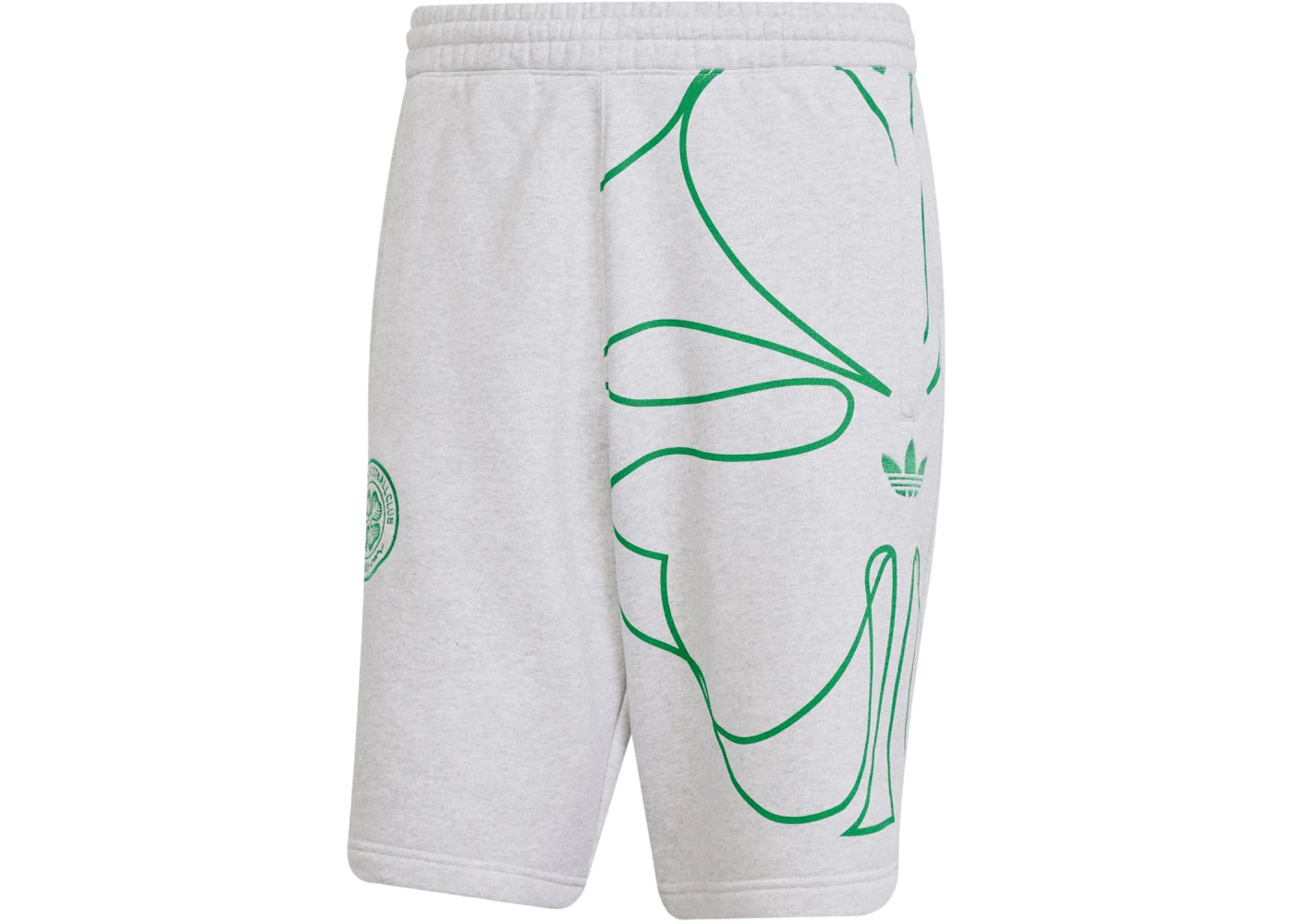 adidas Celtic FC St. Patrick Day Shorts Light Grey Heather Green