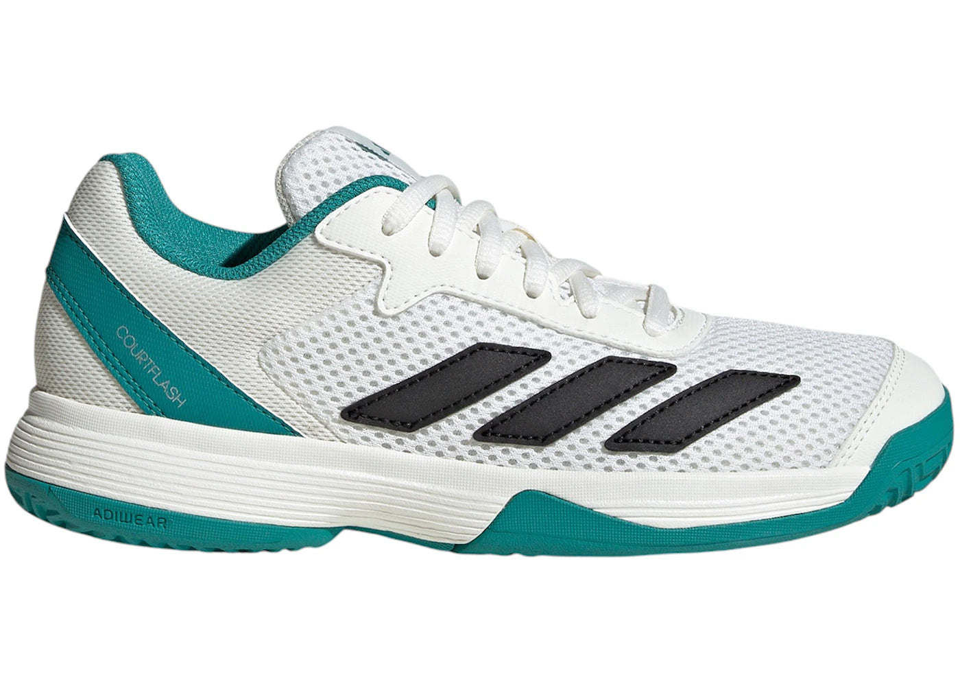 adidas Courtflash Cloud White Pure Teal Off White (GS)