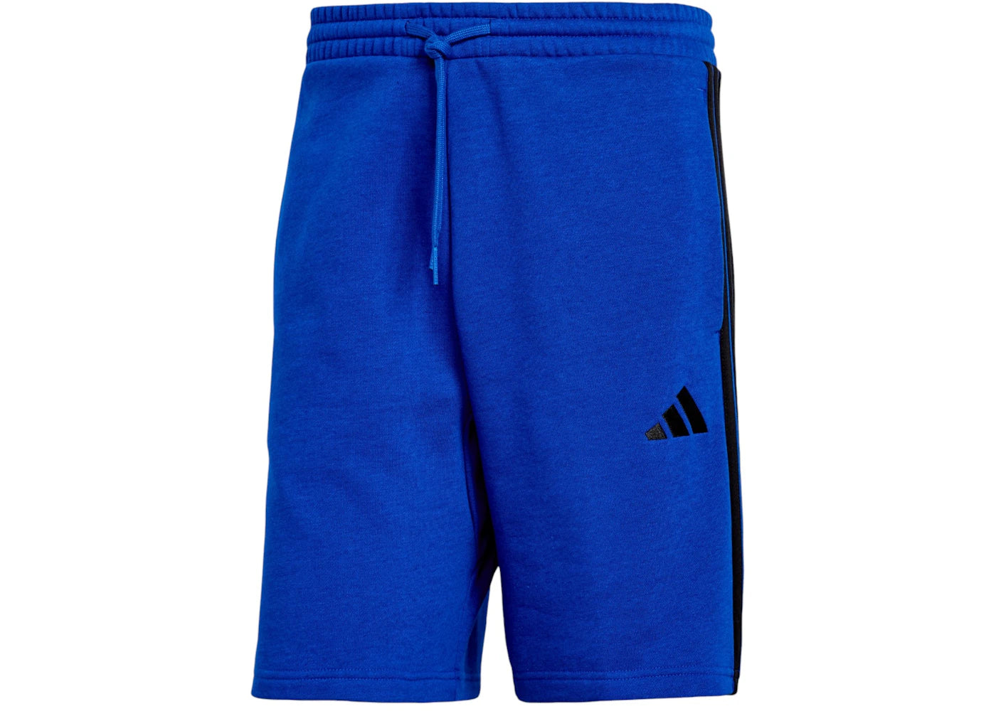 adidas Essentials 3-Stripes Fleece Shorts Royal Blue Black