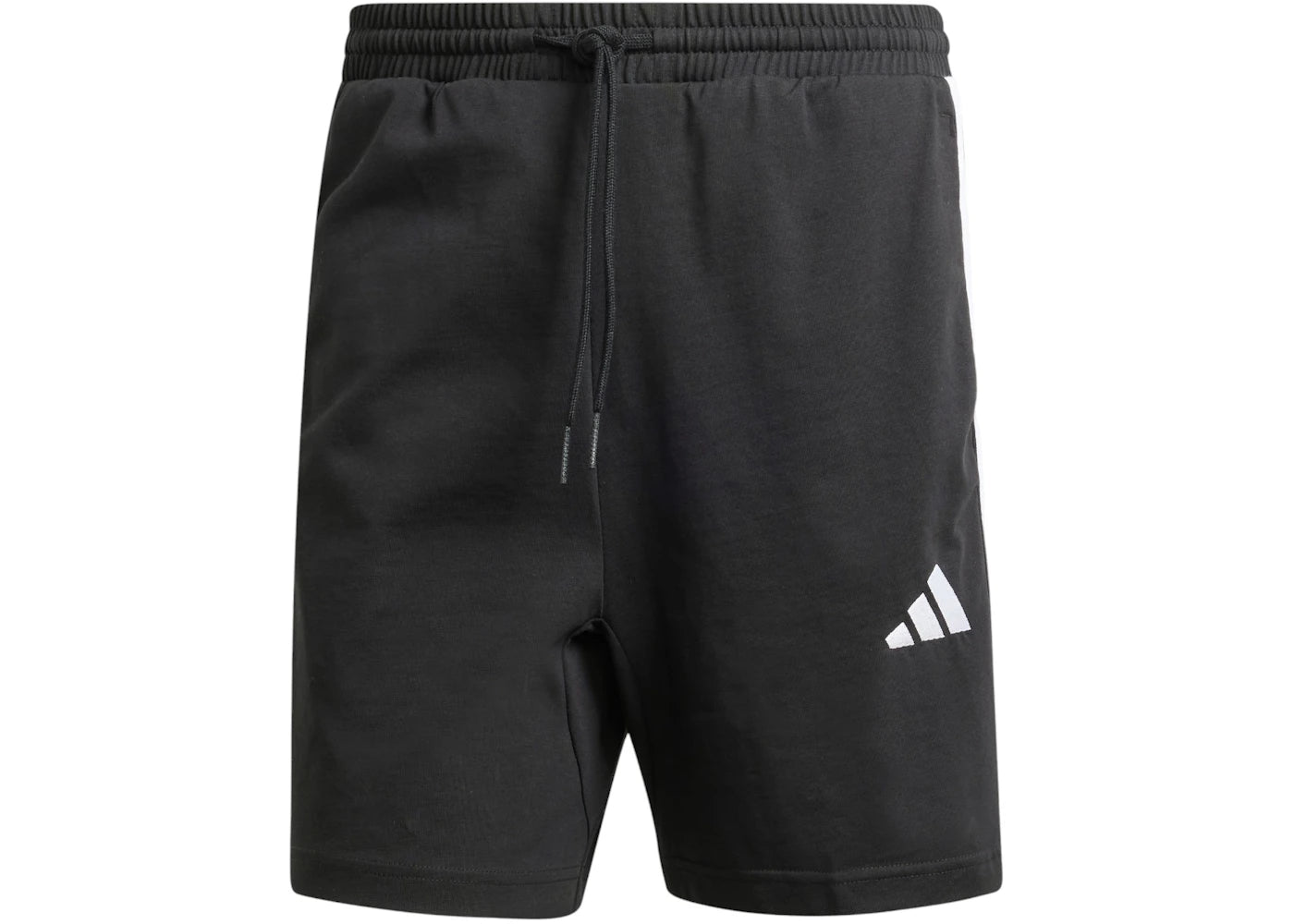 adidas Essentials 3-Stripes Single Jersey Shorts 7-Inch Black White