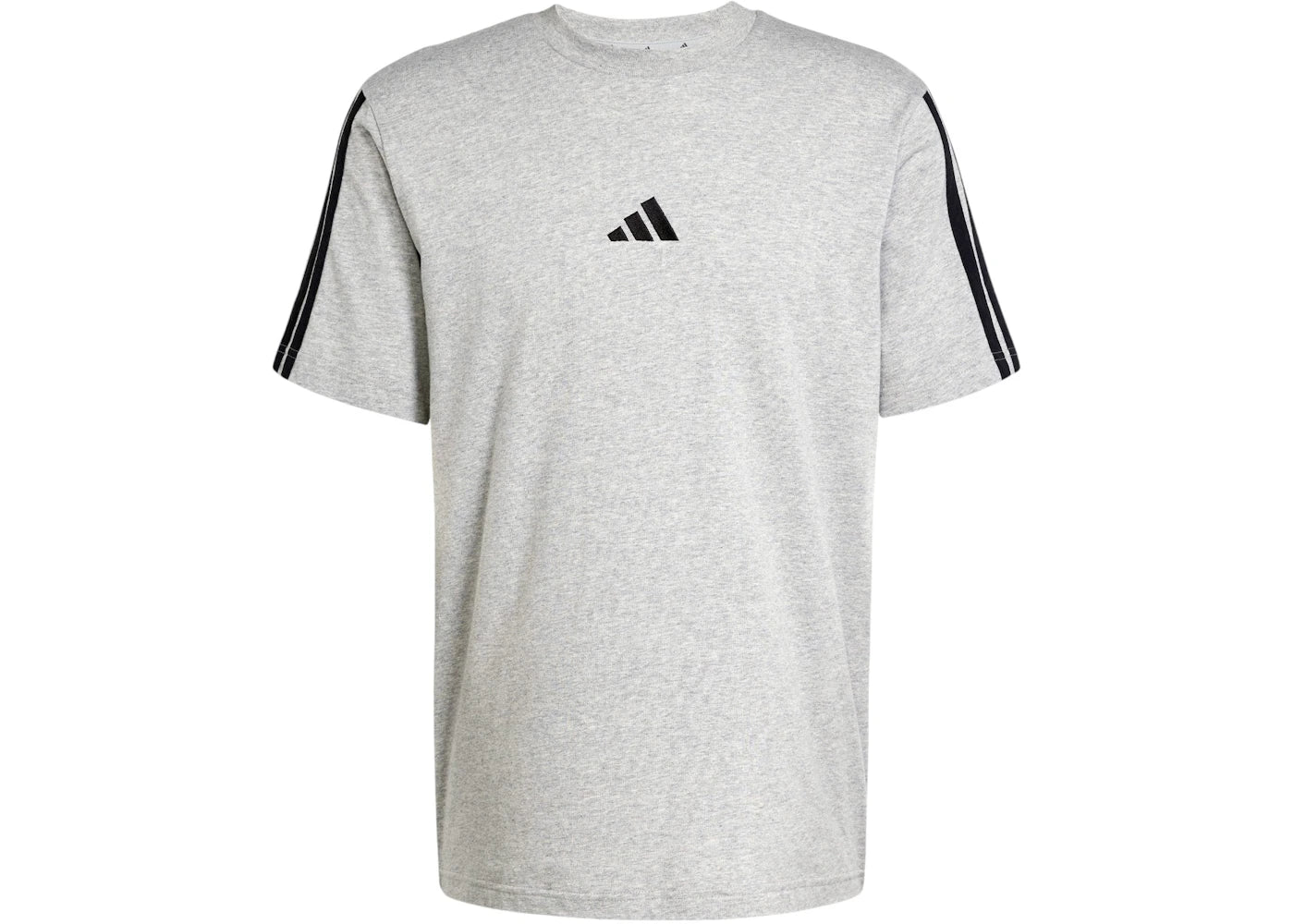 adidas Essentials 3-Stripes Single Jersey T-Shirt Medium Grey Heather/Black