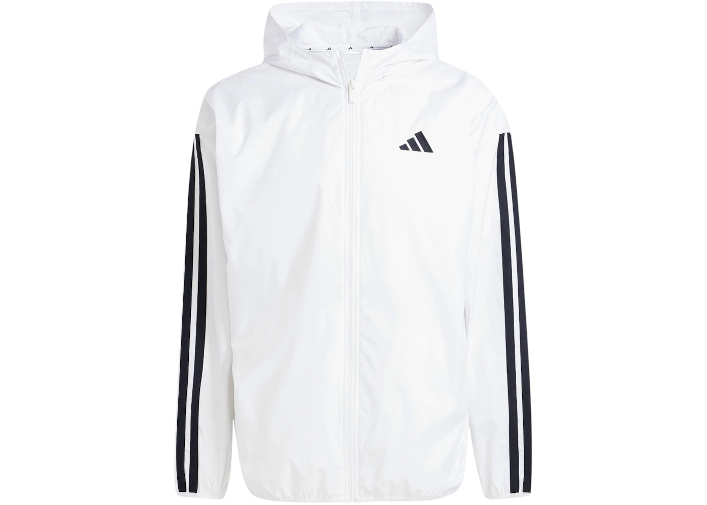 adidas Essentials 3-Stripes Windbreaker White Black