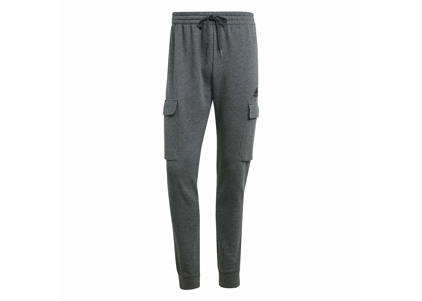 adidas Essentials Fleece Regular Tapered Cargo Pants Dark Grey Heather/Black