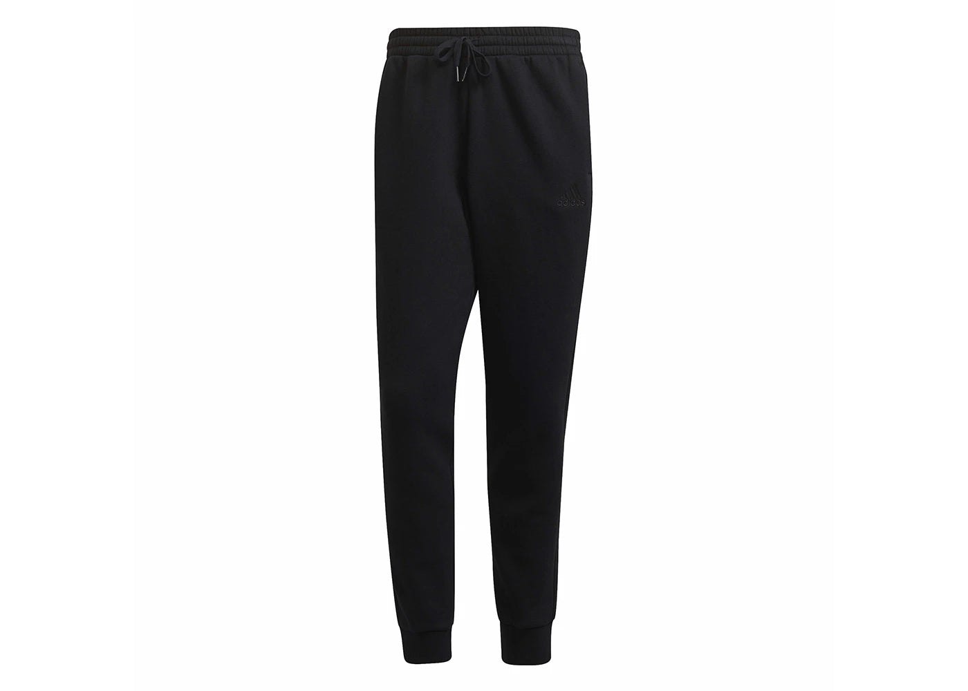 adidas Essentials French Terry Tapered-Cuff 3-Stripes Pants Black/Black