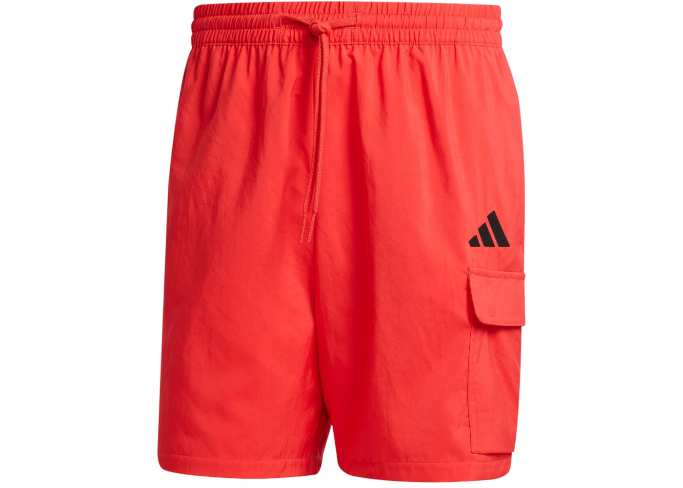adidas Essentials Small Logo Cargo Chelsea Shorts Pure Ruby Black