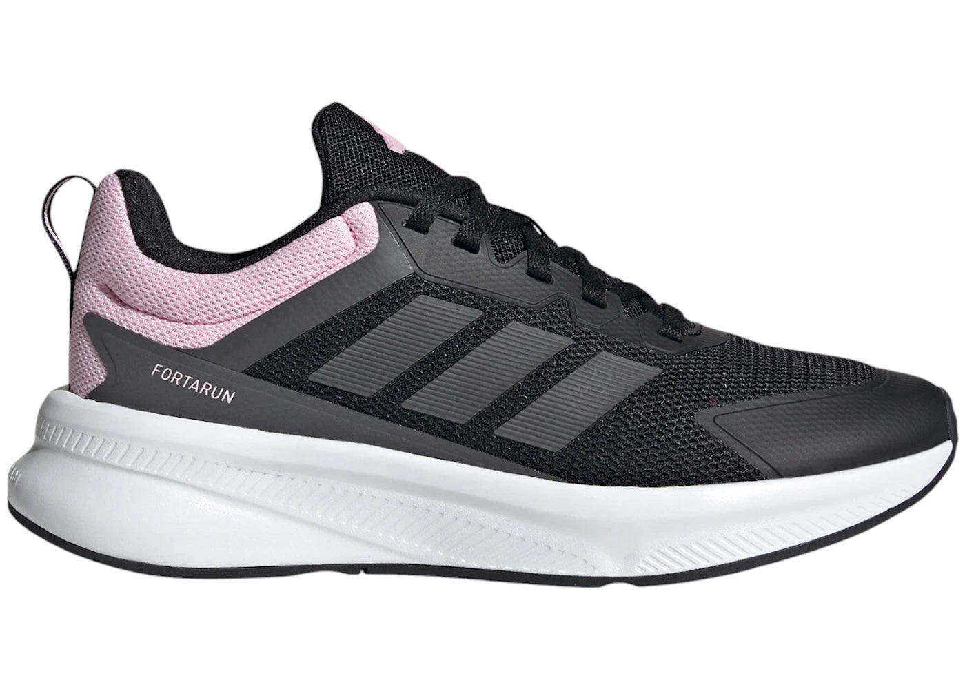 adidas Fortarun 4.0 Core Black Grey Six Clear Pink (GS)