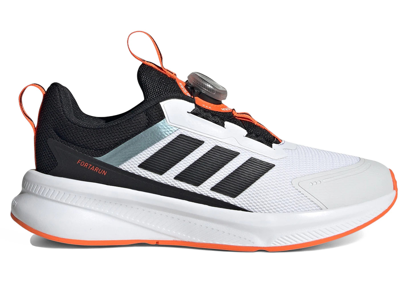 adidas Fortarun 4.0 White Black Impact Orange (GS)