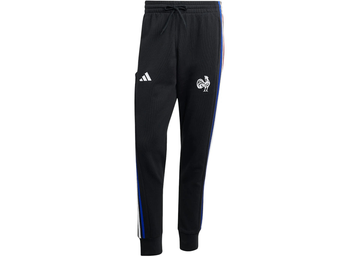 adidas France Essentials 3-Stripes Tracksuit Bottoms Black