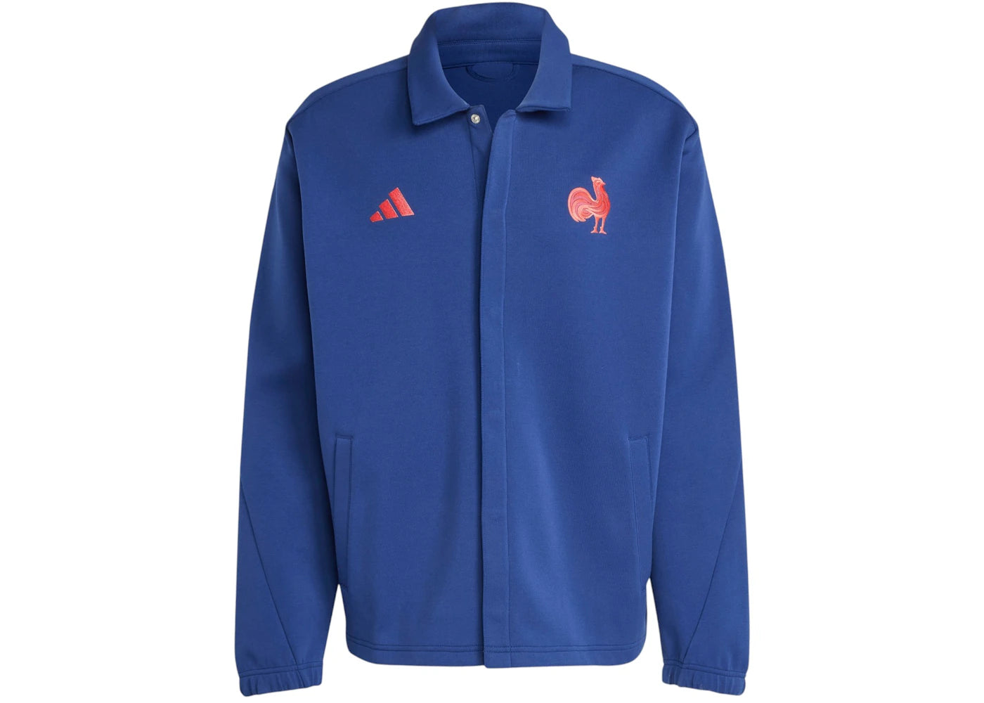 adidas France Travel 3-Stripes Coach Jacket Dark Blue