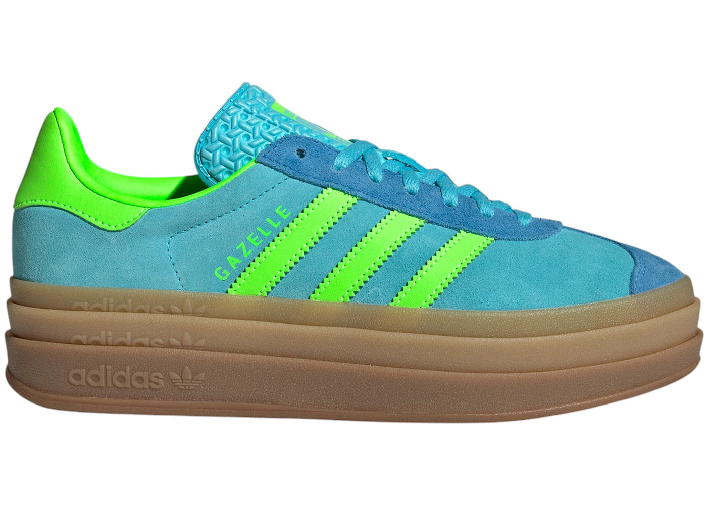 adidas Gazelle Bold Blue Glow Solar Green Bright Blue (Women's)