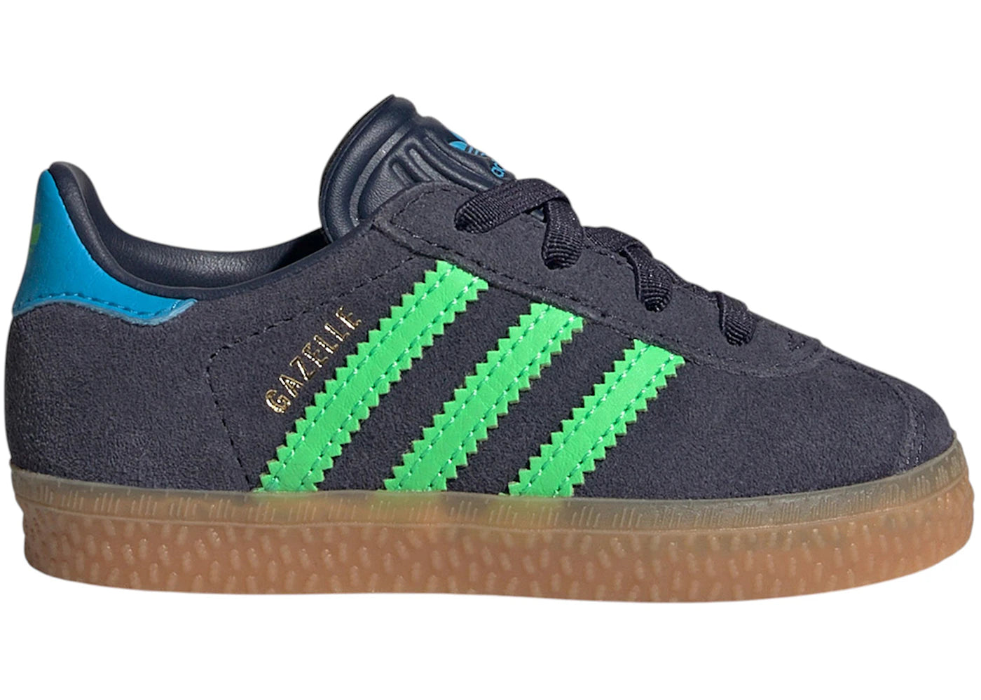 adidas Gazelle Comfort Closure Shadow Navy Screaming Green (TD)