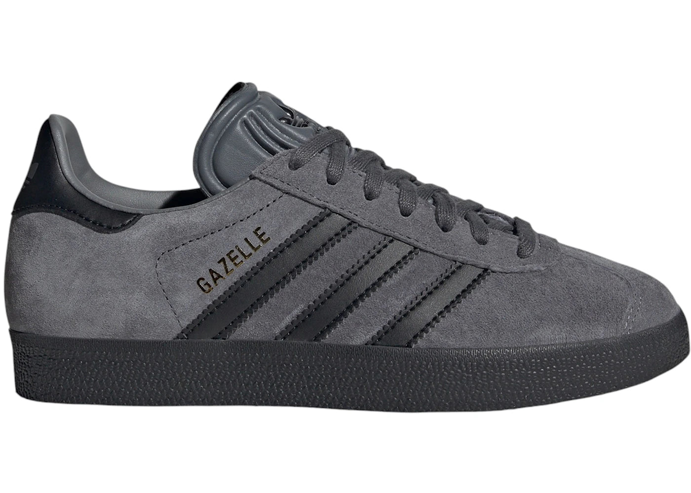 adidas Gazelle Grey Five Core Black Gold Metallic (GS)