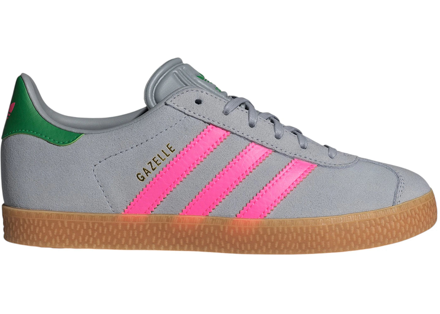 adidas Gazelle Halo Silver Lucid Pink Green (GS)