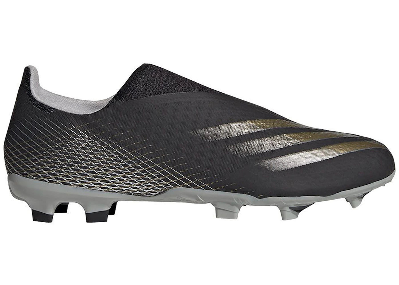 adidas X Ghosted.3 Laceless FG Black Metallic Gold