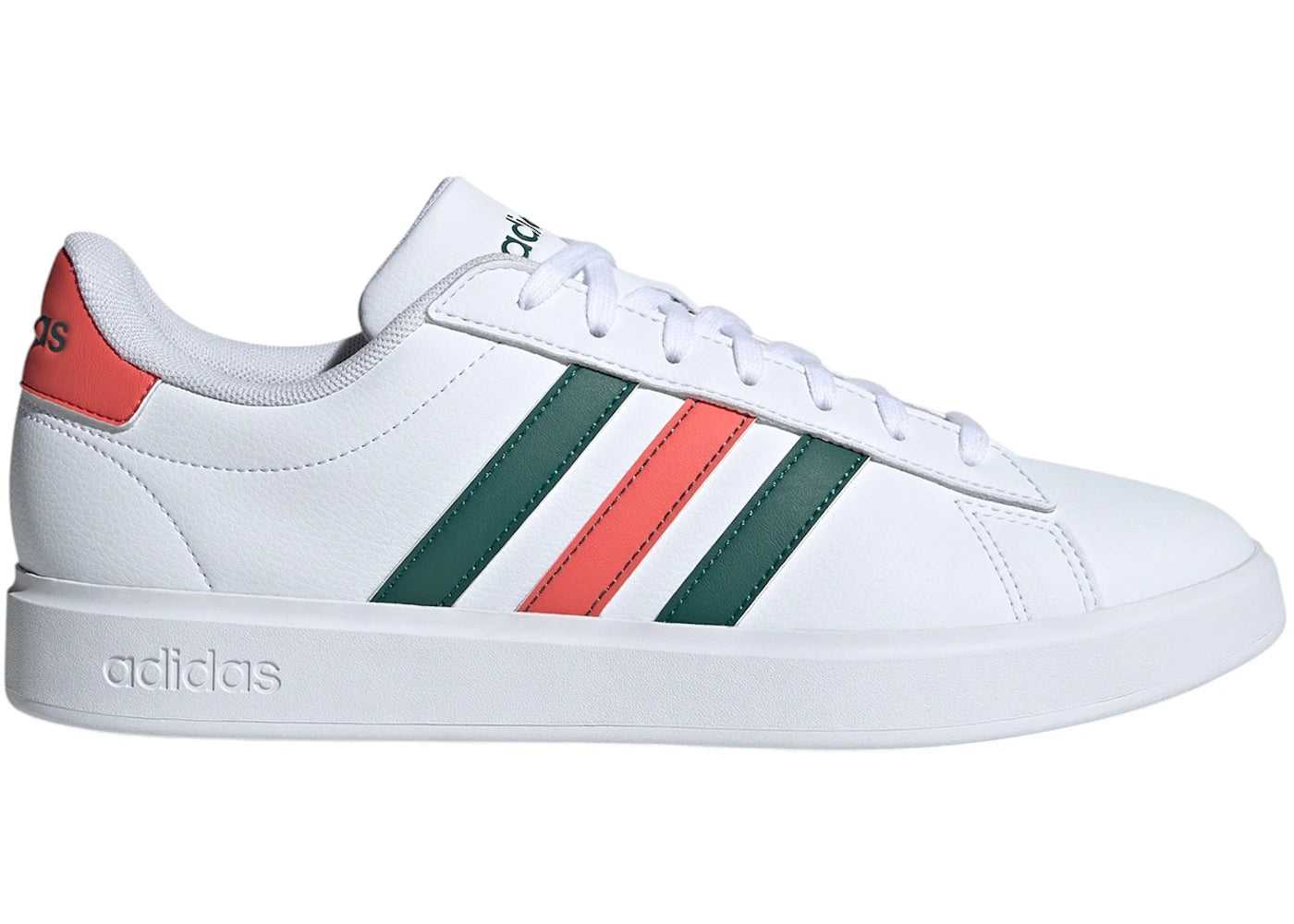 adidas Grand Court 2.0 Cloud White Collegiate Green Preloved Scarlet