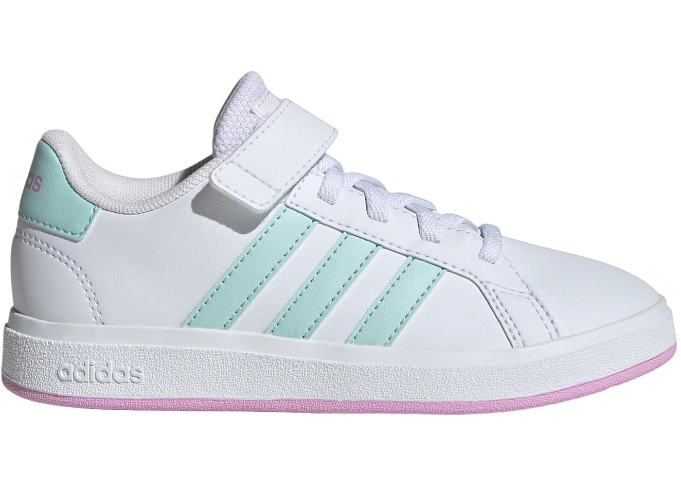 adidas Grand Court 2.0 Cloud White Semi Flash Aqua Bliss Lilac (GS)