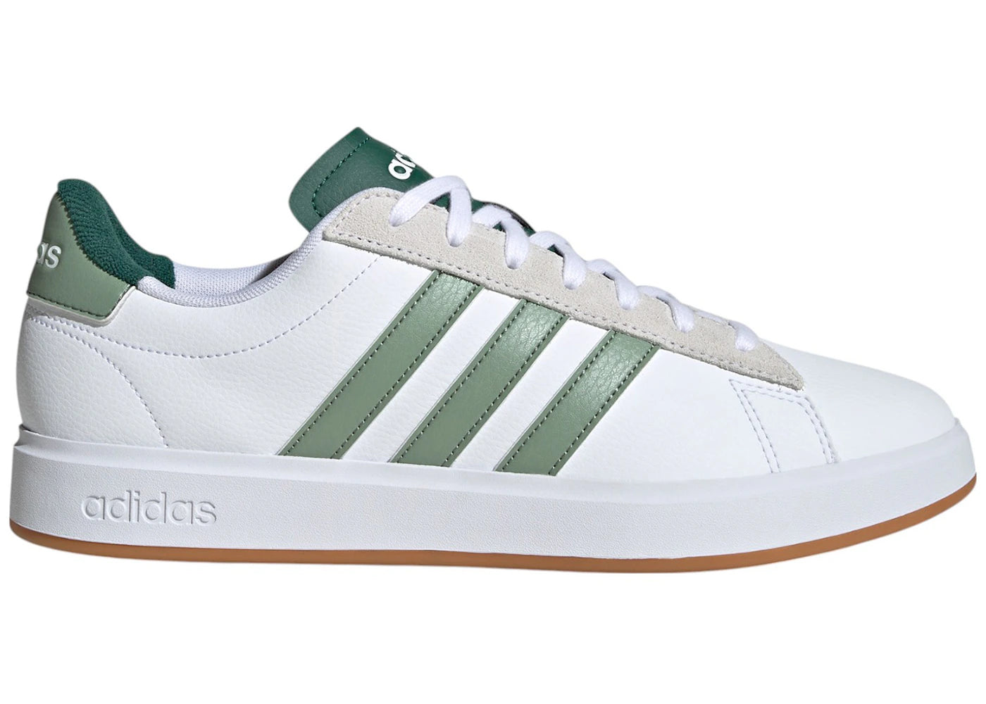 adidas Grand Court 2.0 Cloud White Silver Green Collegiate Green