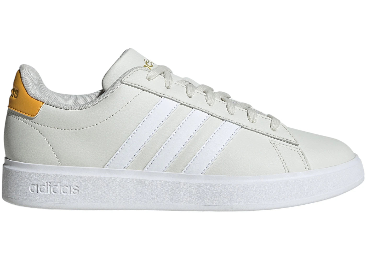 adidas Grand Court 2.0 Orbit Grey Cloud White Preloved Yellow (Women's)