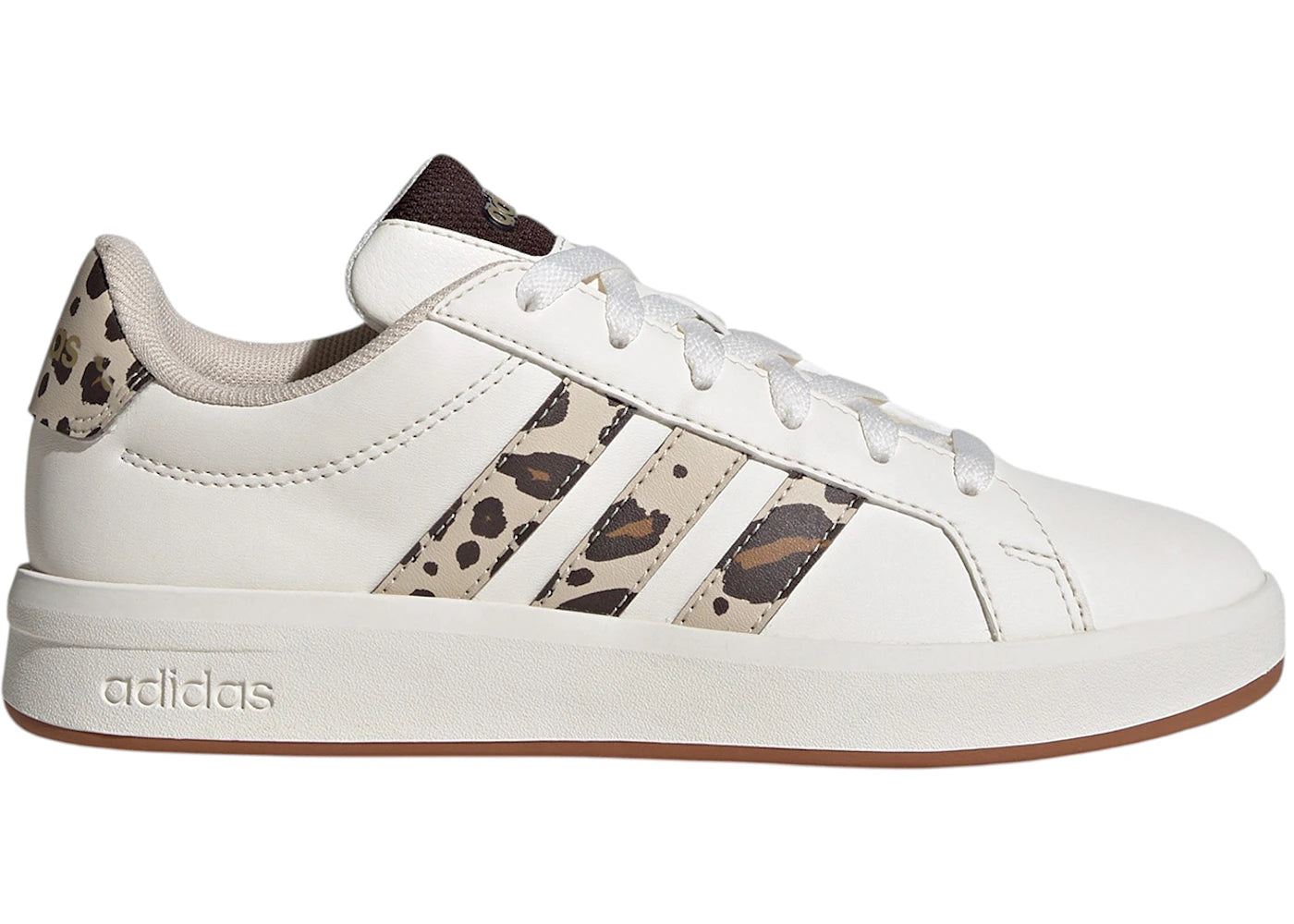 adidas Grand Court 3.0 White Aurora Coffee Cheetah (GS)