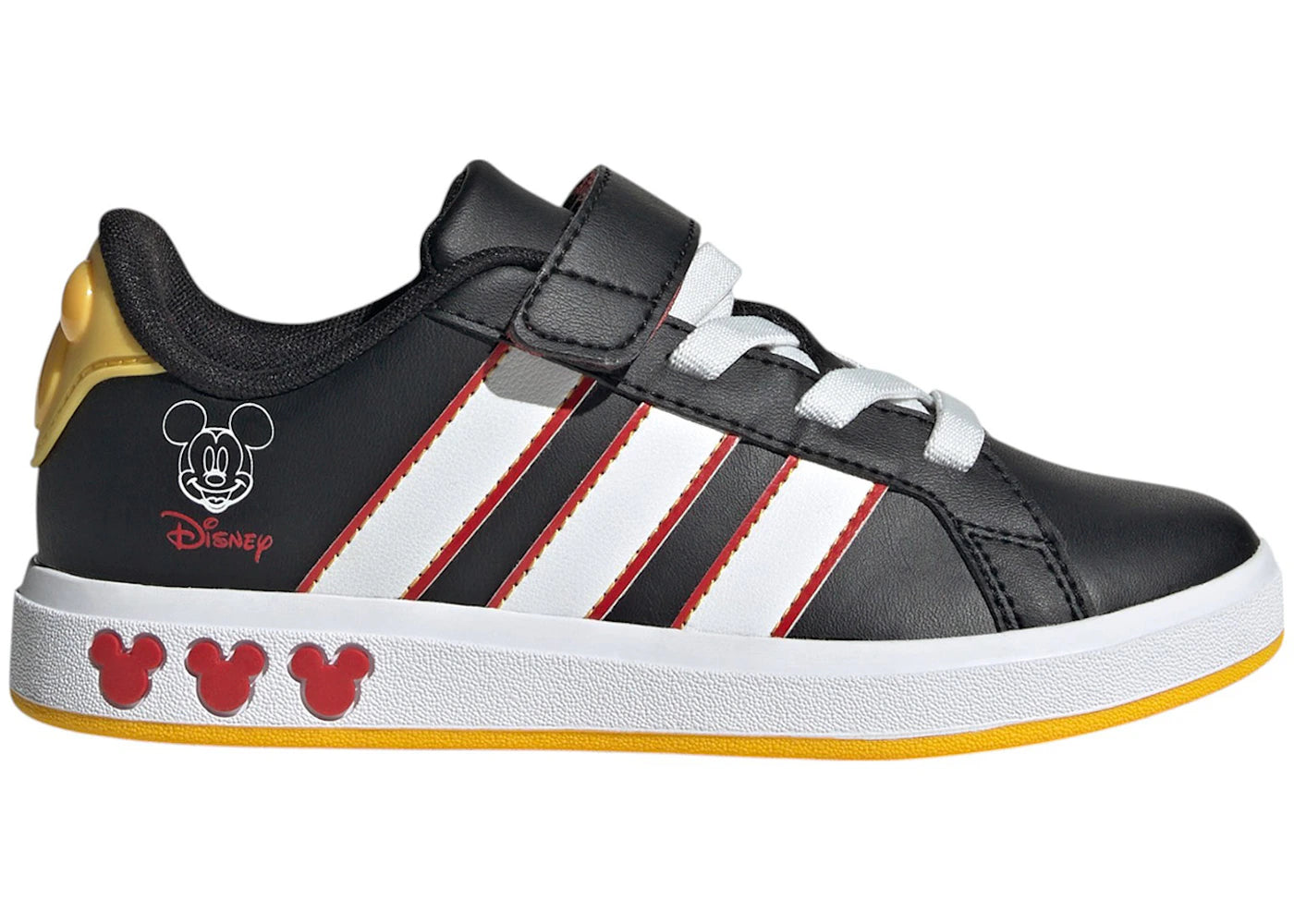 adidas Grand Court Disney Mickey Mouse Core Black Cloud White Collegiate Red (GS)
