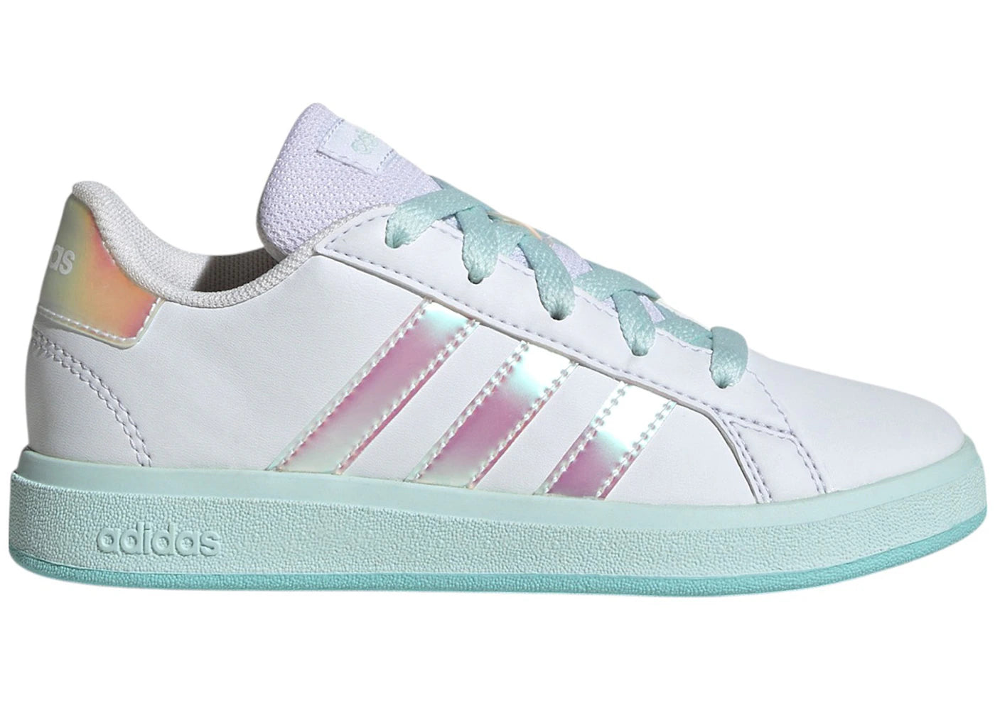 adidas Grand Court Lifestyle Cloud White Flash Aqua Halo Mint (GS)