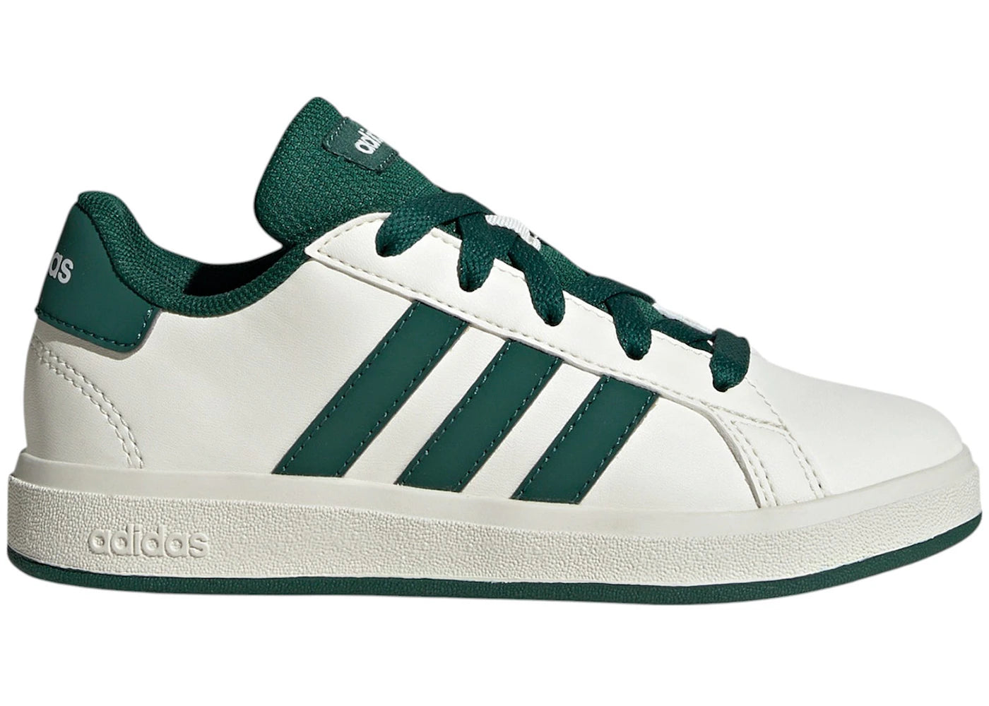 adidas Grand Court Lifestyle Off White Collegiate Green Core Black (GS)