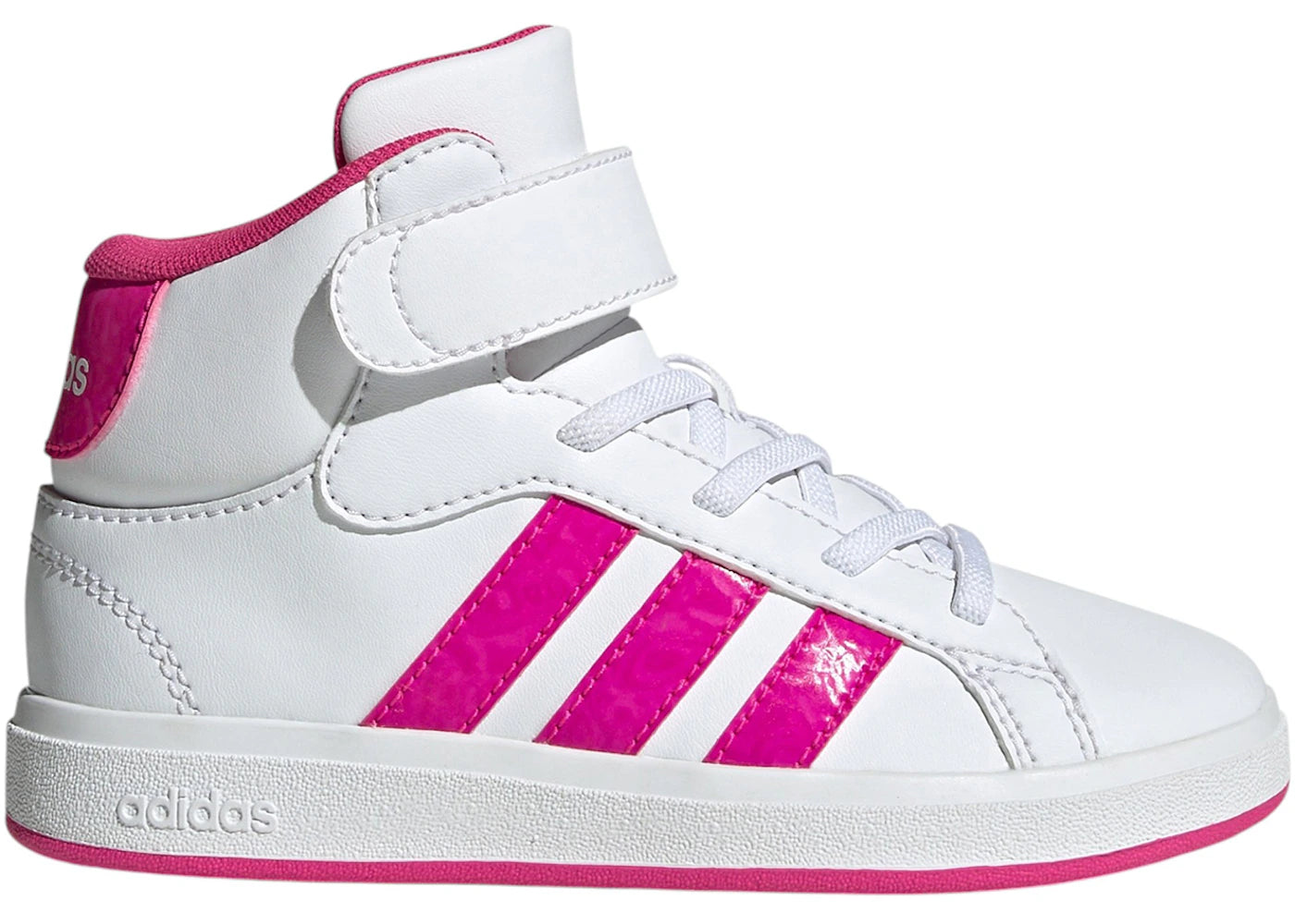 adidas Grand Court Mid White Shock Pink (GS)